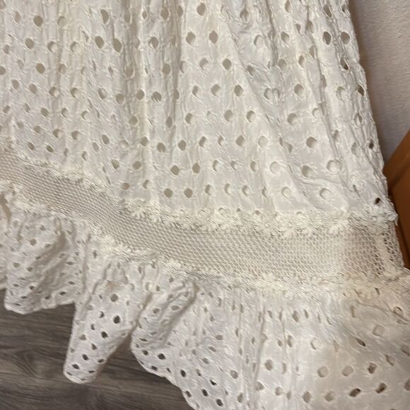 Anthropologie Leifnotes Sleeveless Eyelet Maxi Dress Size 6 - Picture 5 of 7